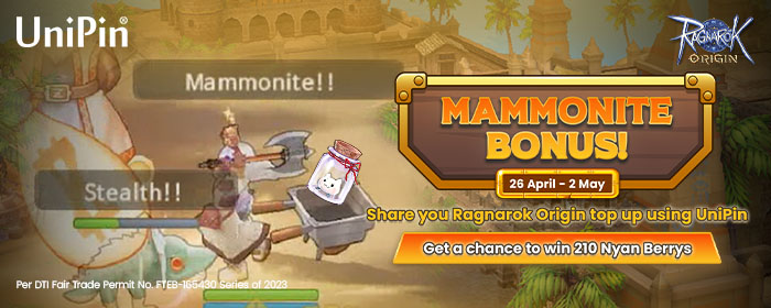 MAMMONITE BONUS with UniPin Purchase! (PH)